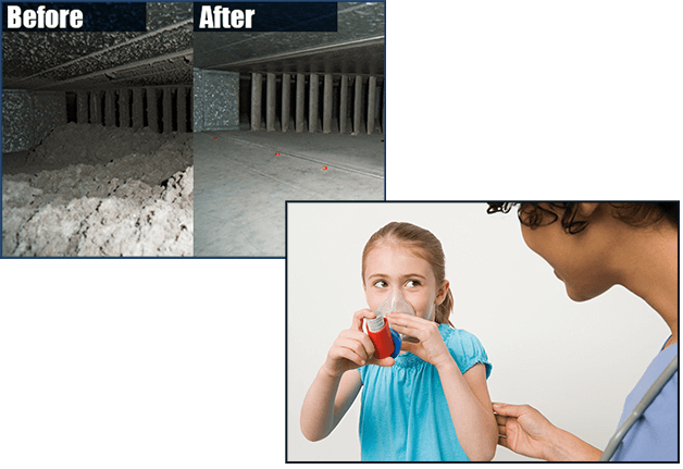 Air Flow Duct Cleaning Friendswood - Before and after